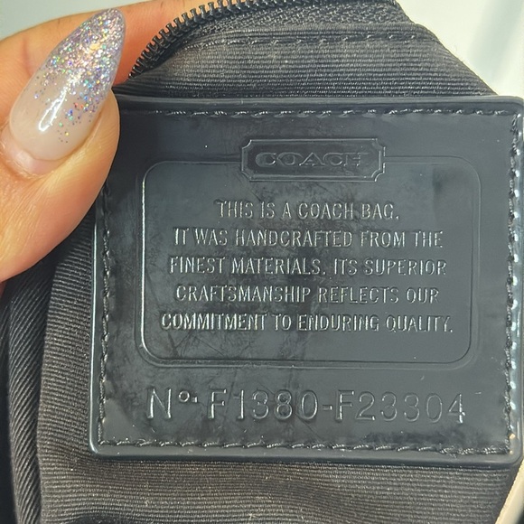 Coach Black and Grey Signature C’s foldover tote bag - canvas and leather - Picture 5 of 5